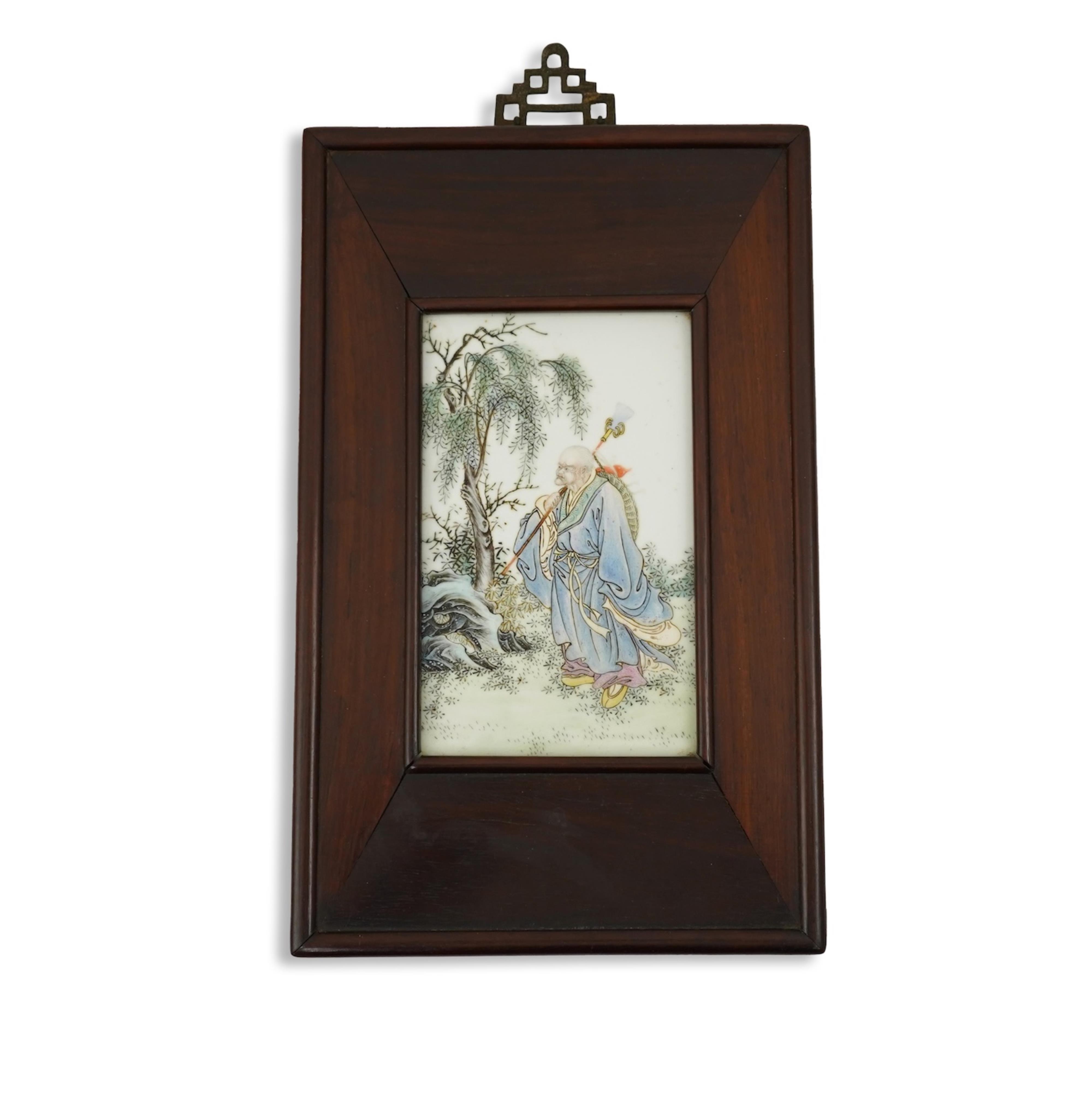 A Chinese famille rose ‘Li Tieguai’ plaque, Republic period